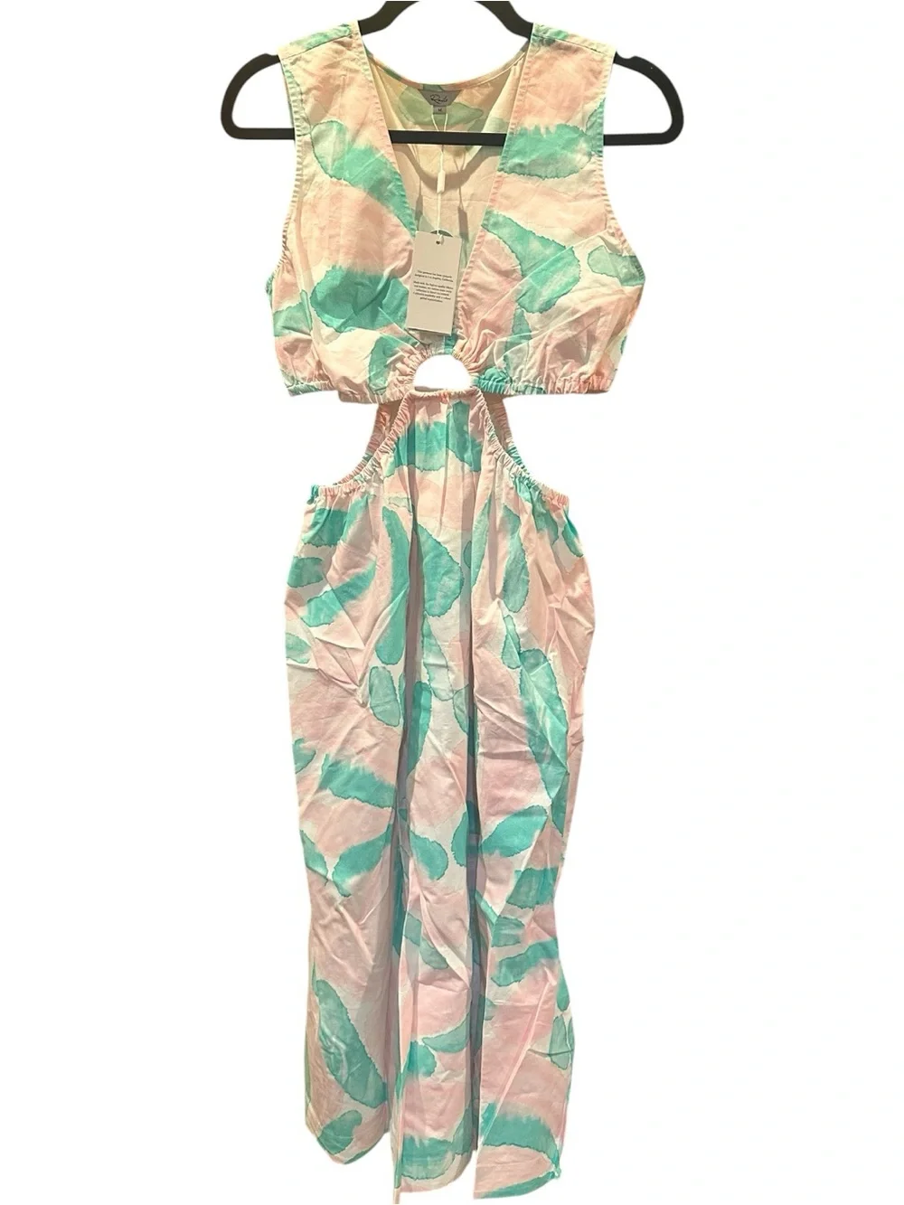 NWTs Rails Rizo Cut Out Candy Mint Midi Dress Size Medium - Picture 2 of 5
